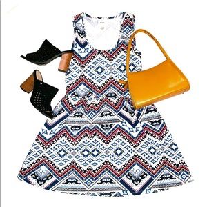 Patterned mini dress